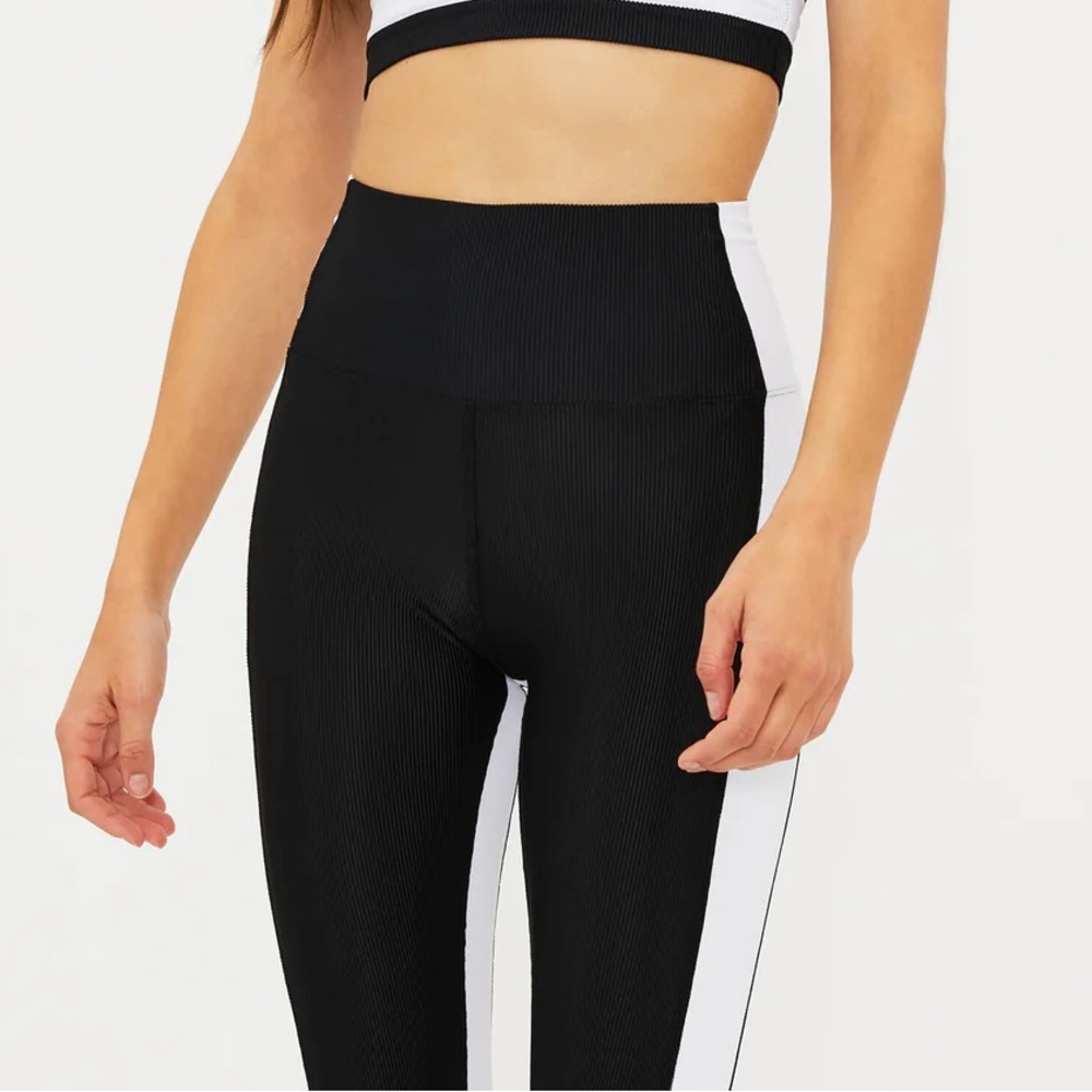 Beach Riot Colorblock Legging Black and White